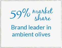 59% market share - Brand leader in ambient olives